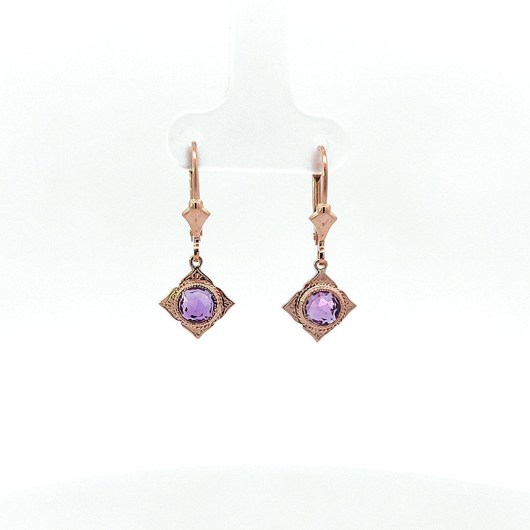 Aretuza Drop Earrings with Amethyst