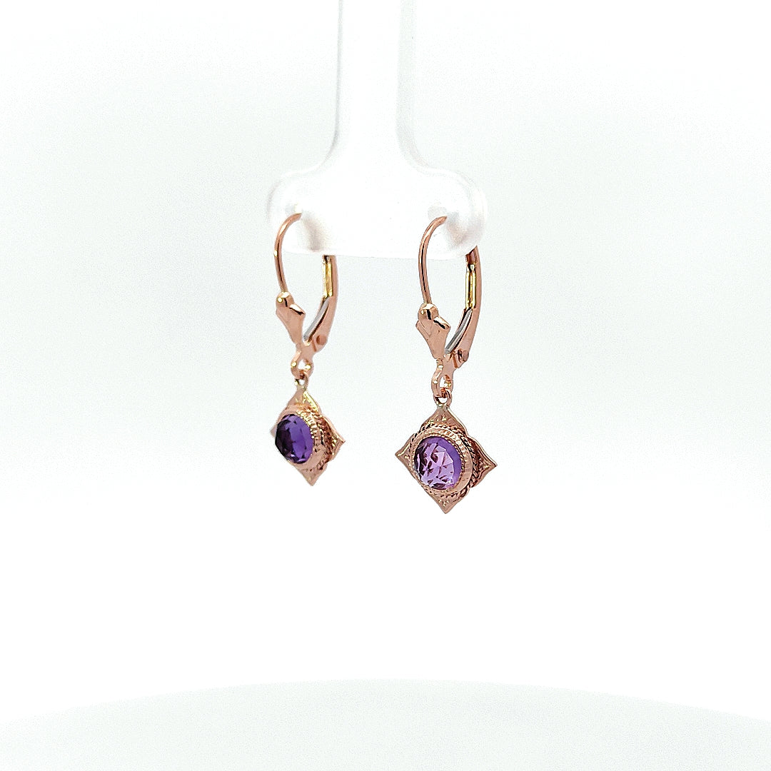 Aretuza Drop Earrings with Amethyst