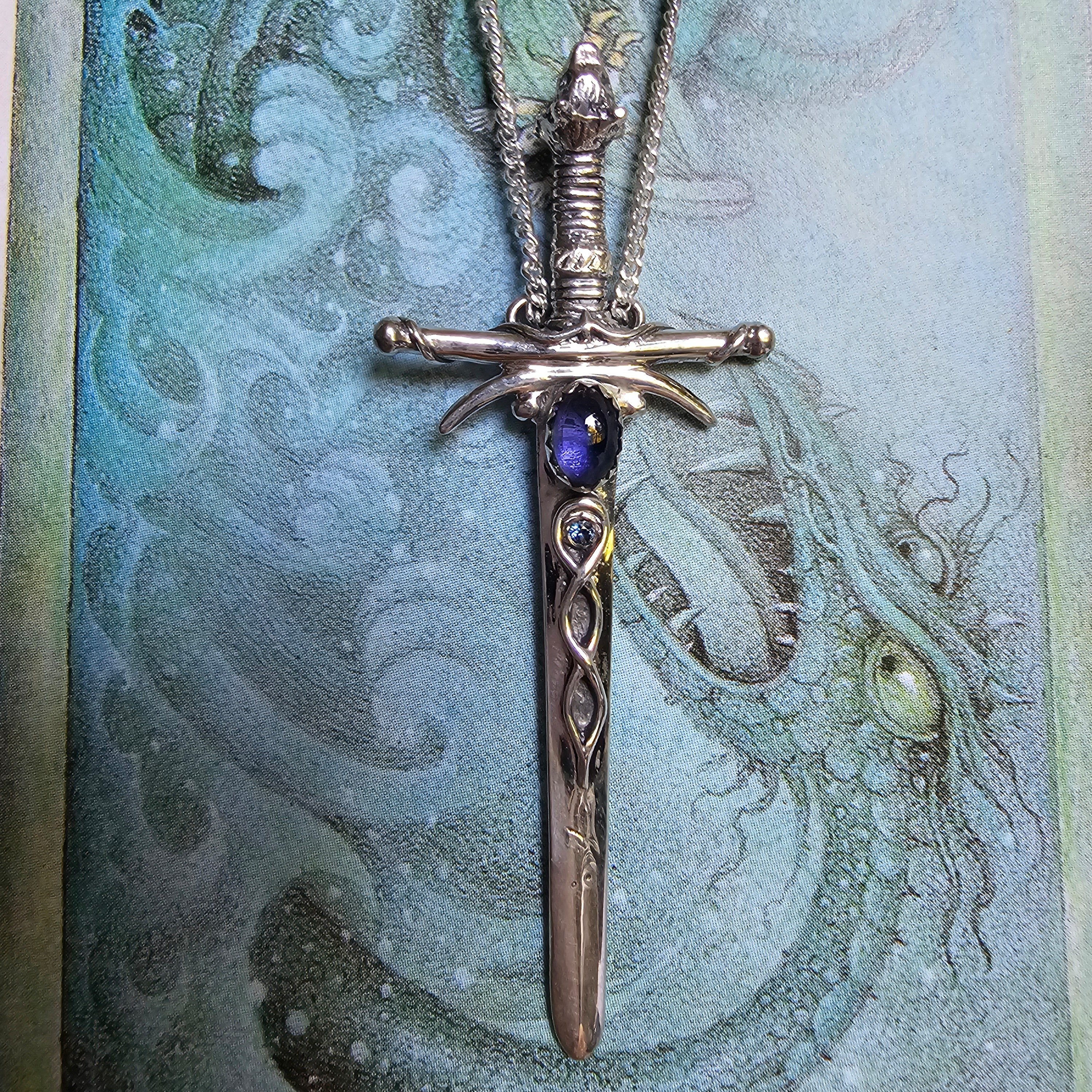 Lady of the Lake Runic Jeweled Necklace