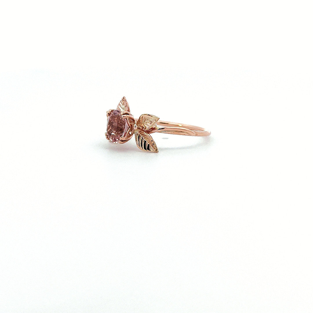 Leaf Ring with Morganite