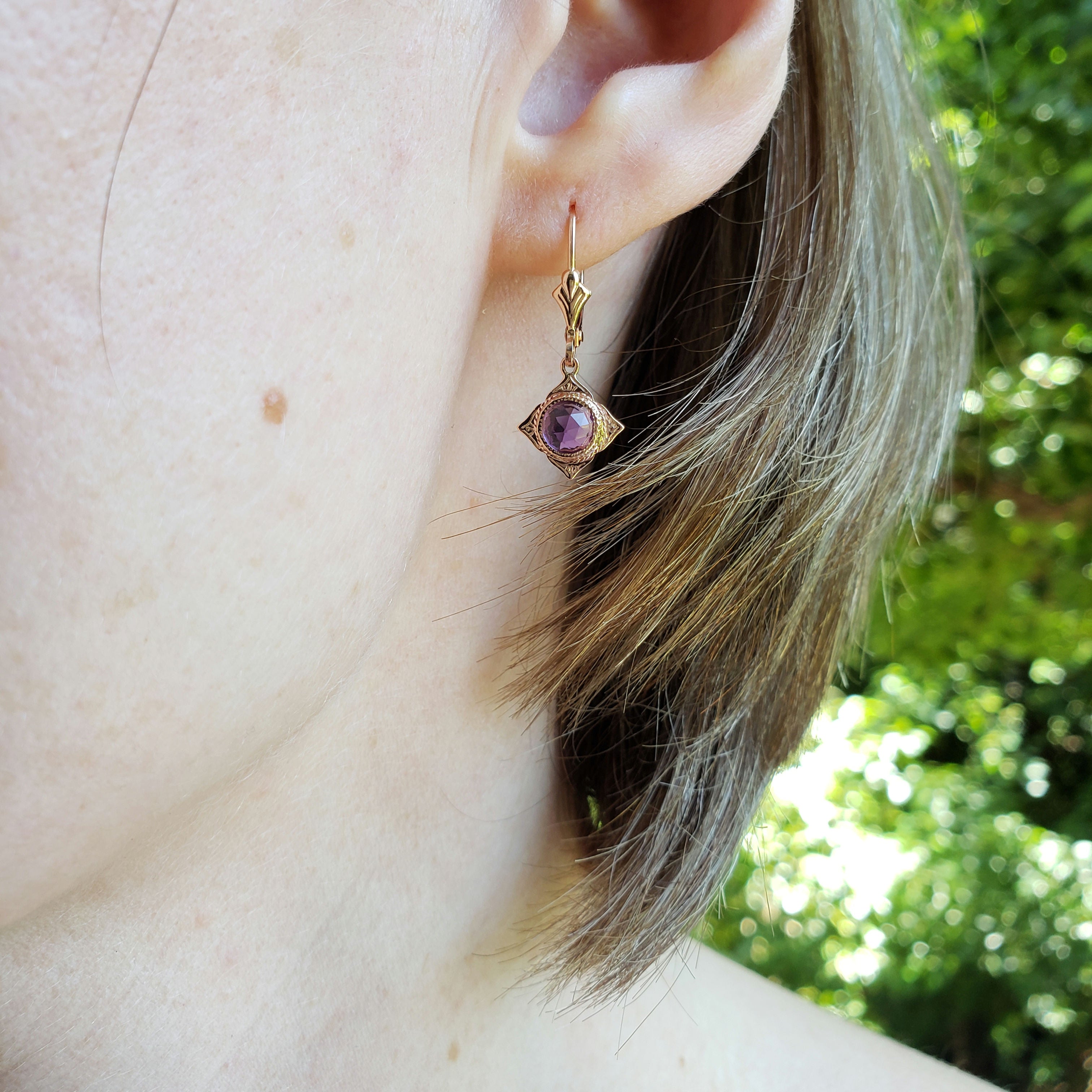 Aretuza Drop Earrings with Amethyst