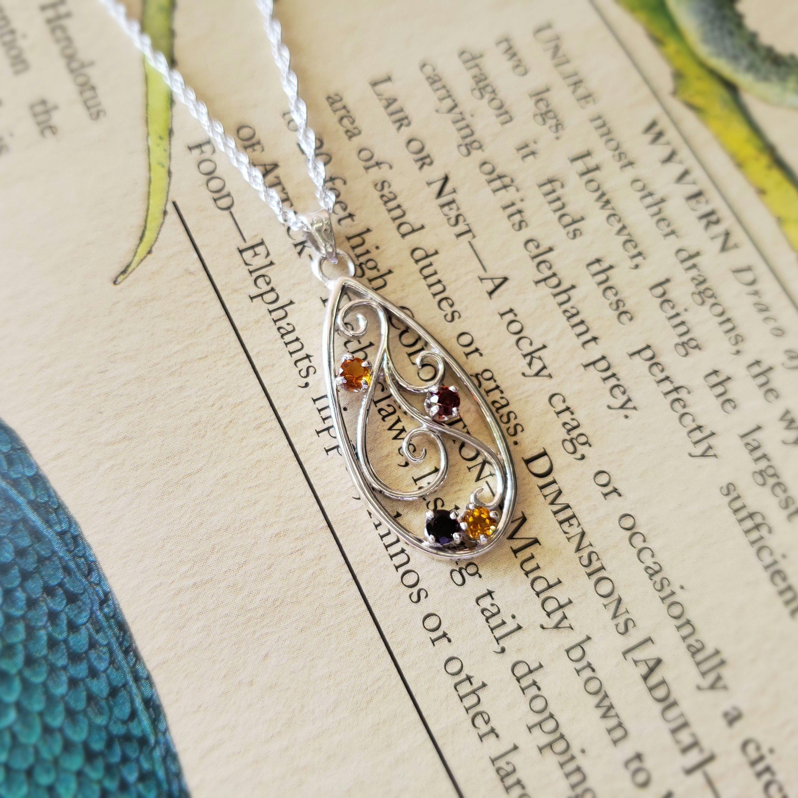 Aisling Filigree Pendant - Autumn