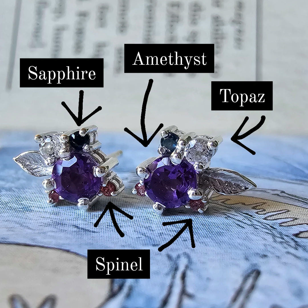 Nirea Earrings - Amethyst