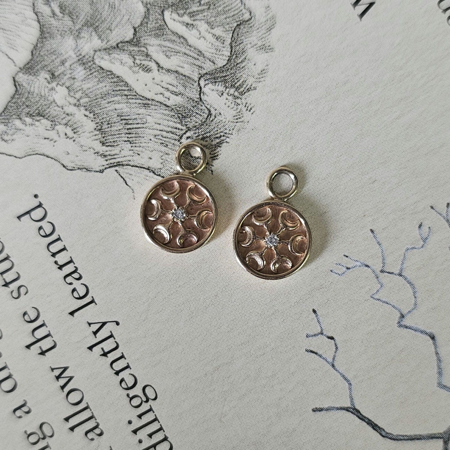 Earring Charms with Nordic Sun
