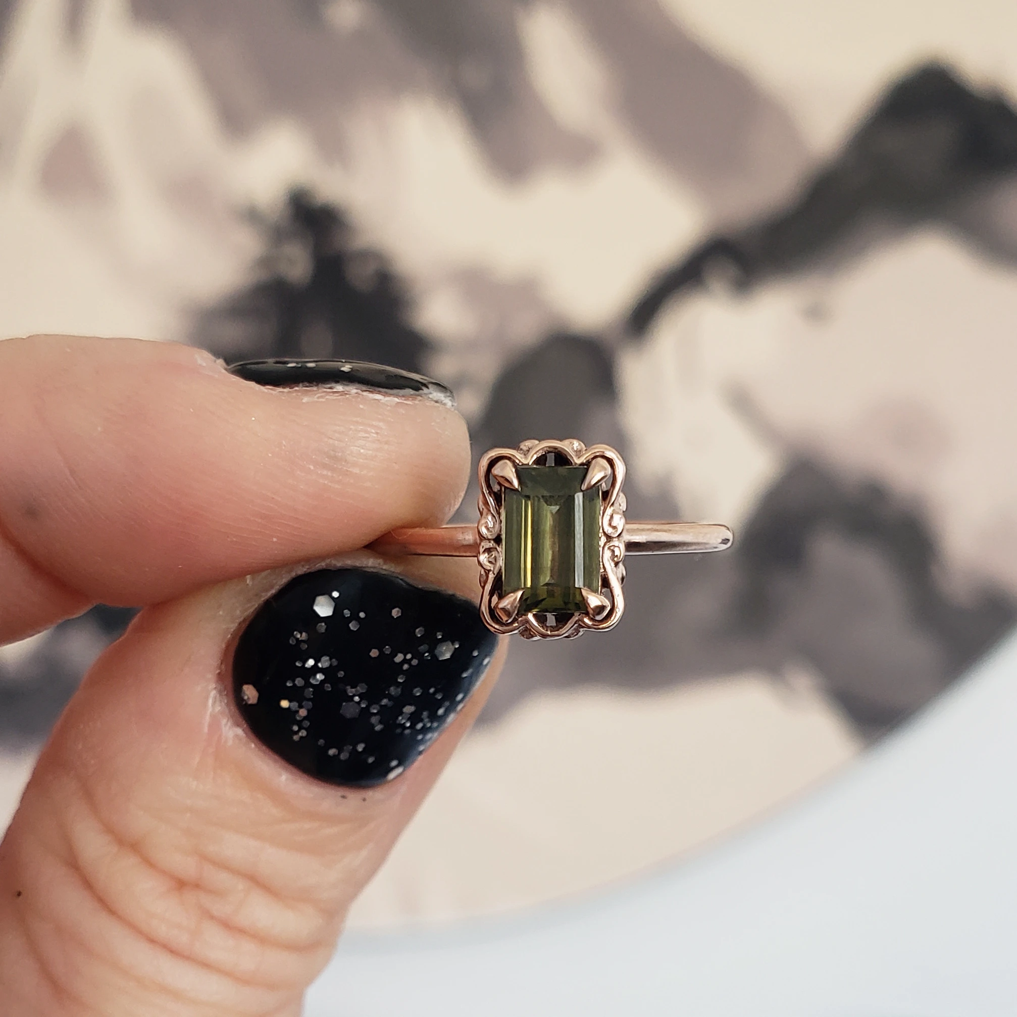 Kynareth Ring with Sage Zircon