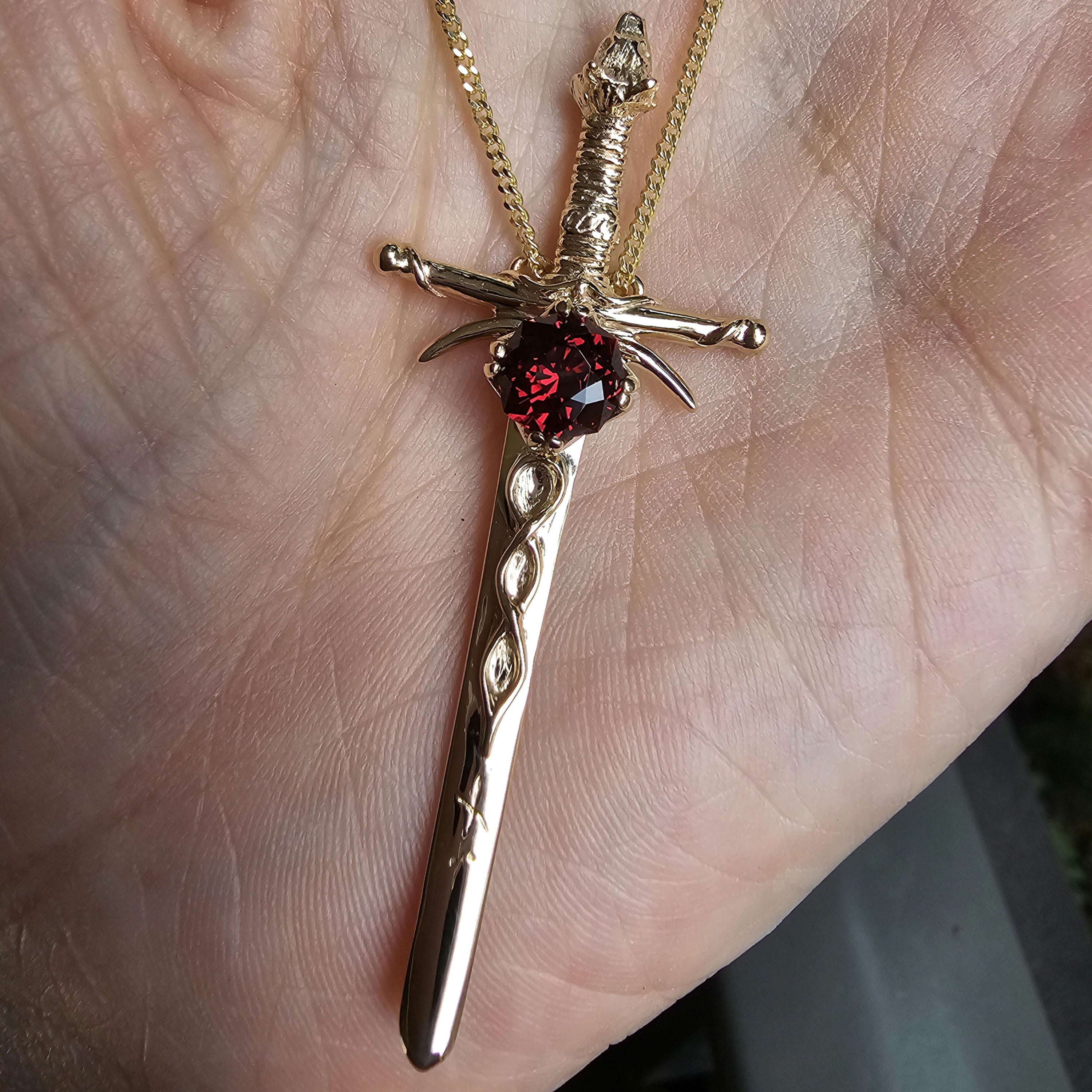 Order of the Flaming Rose Golden Necklace
