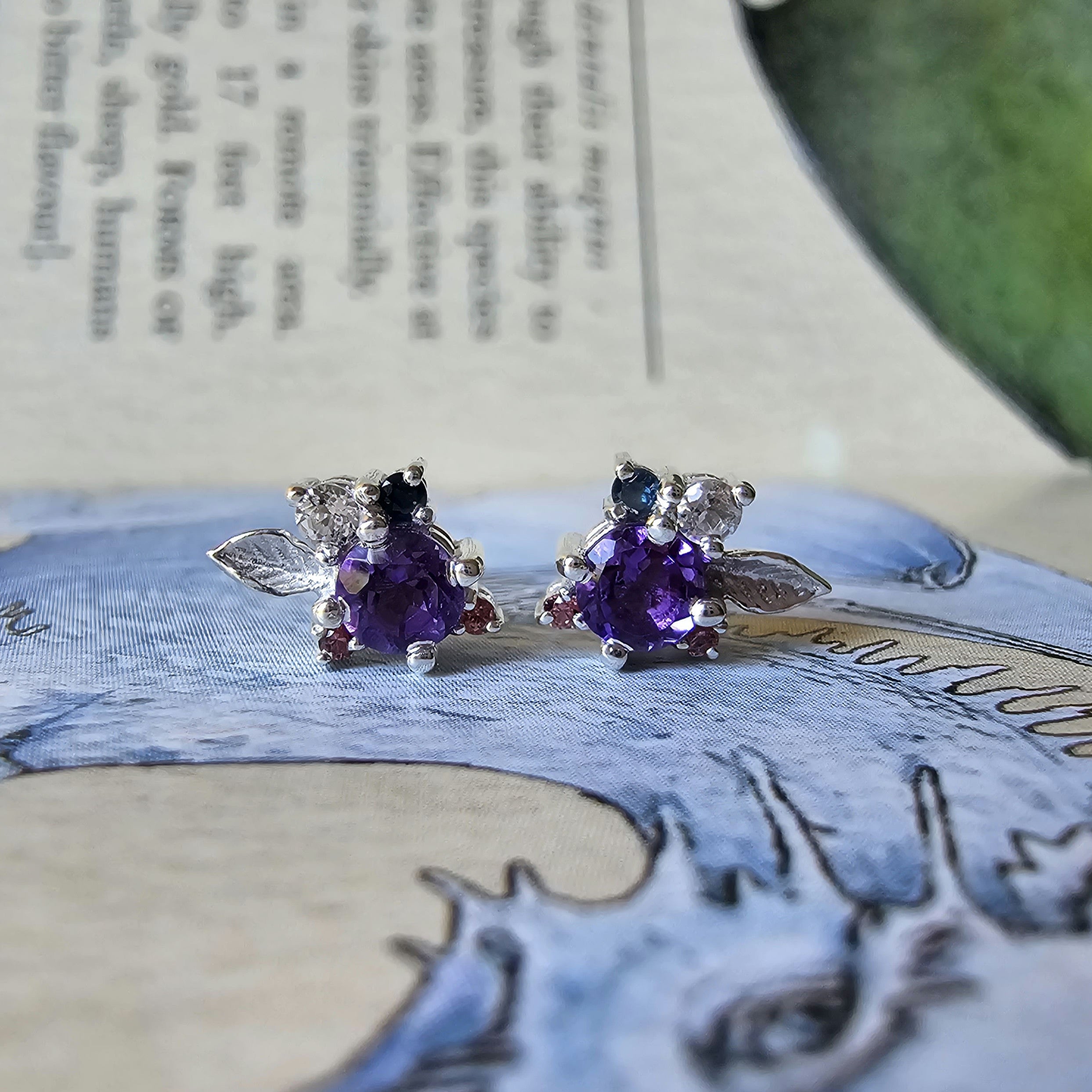 Nirea Earrings - Amethyst