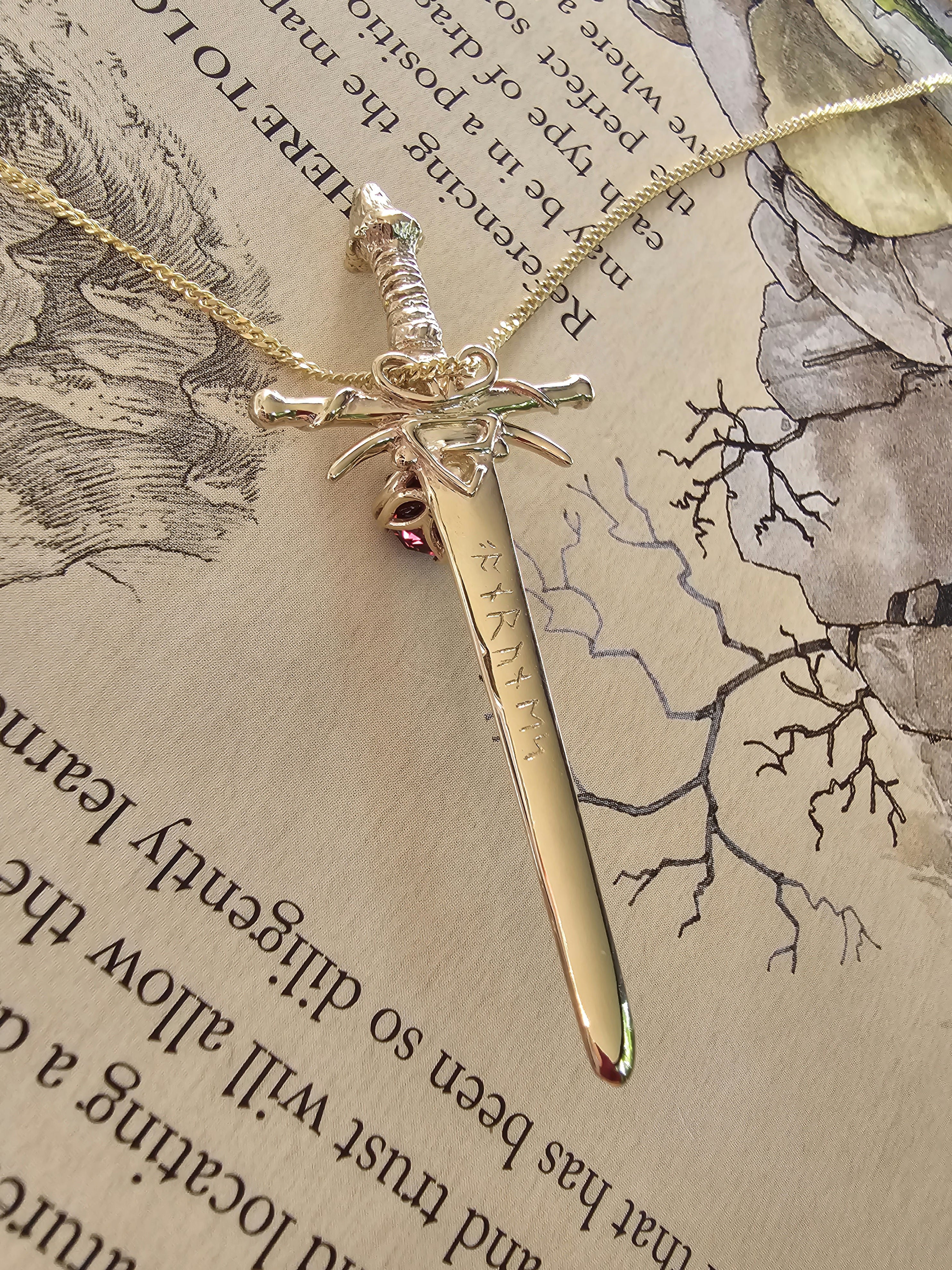 Order of the Flaming Rose Golden Necklace