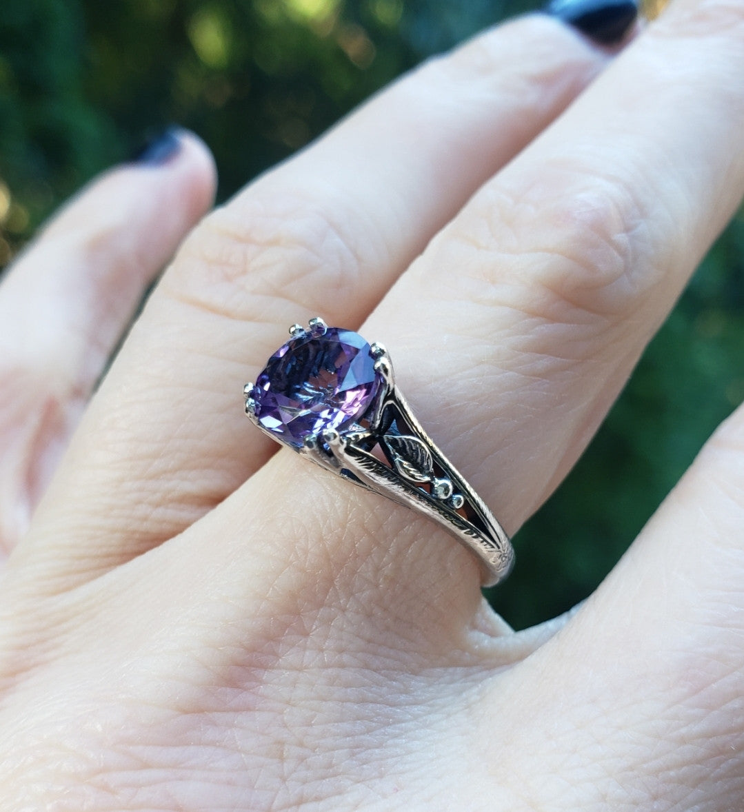 Nightshade Ring with Amethyst