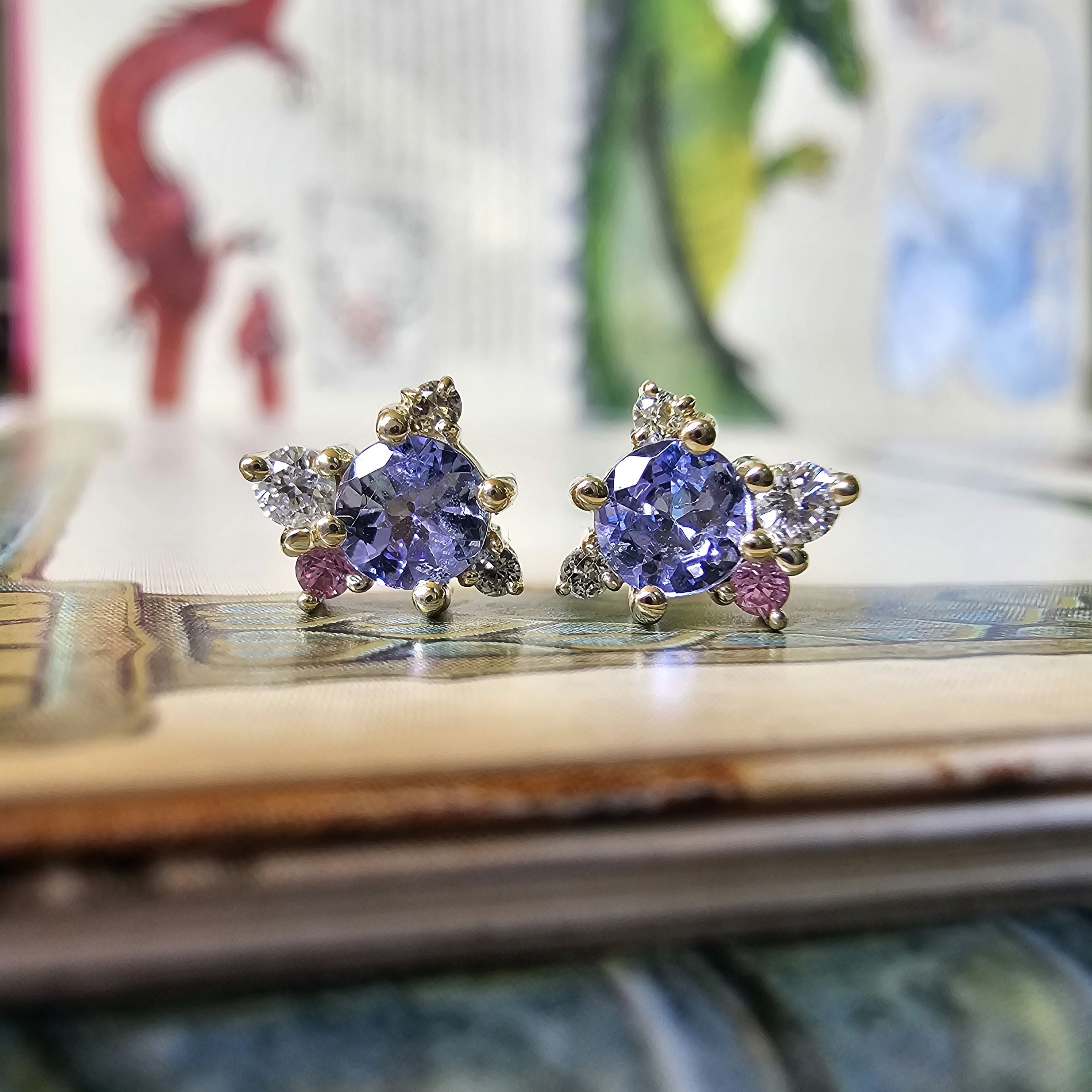Nirea Studs with Tanzanite