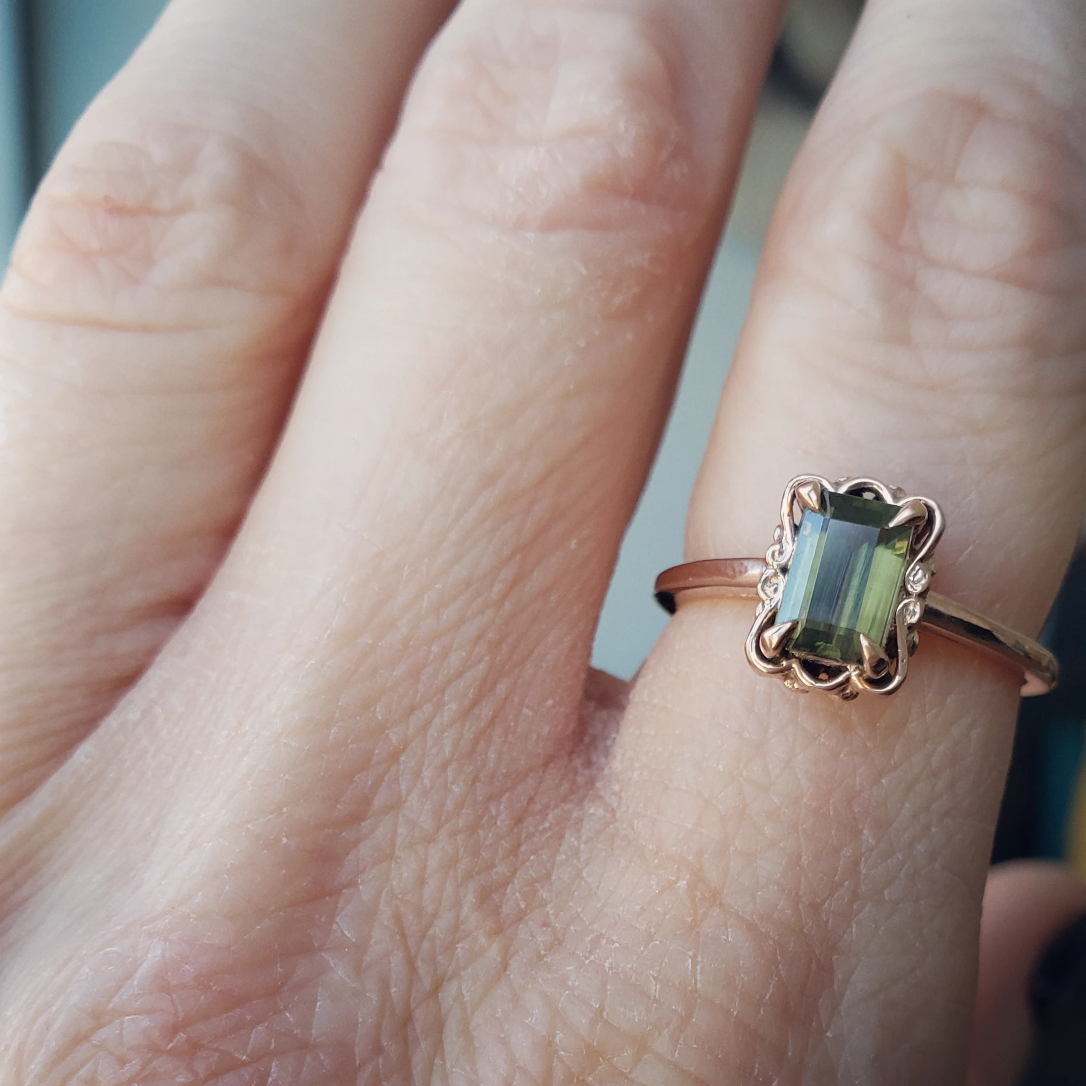 Kynareth Ring with Sage Zircon