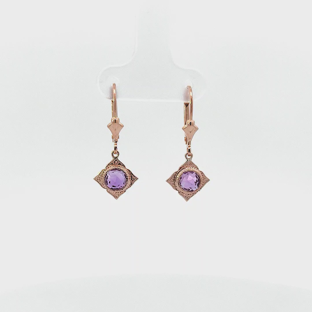 Aretuza Drop Earrings with Amethyst