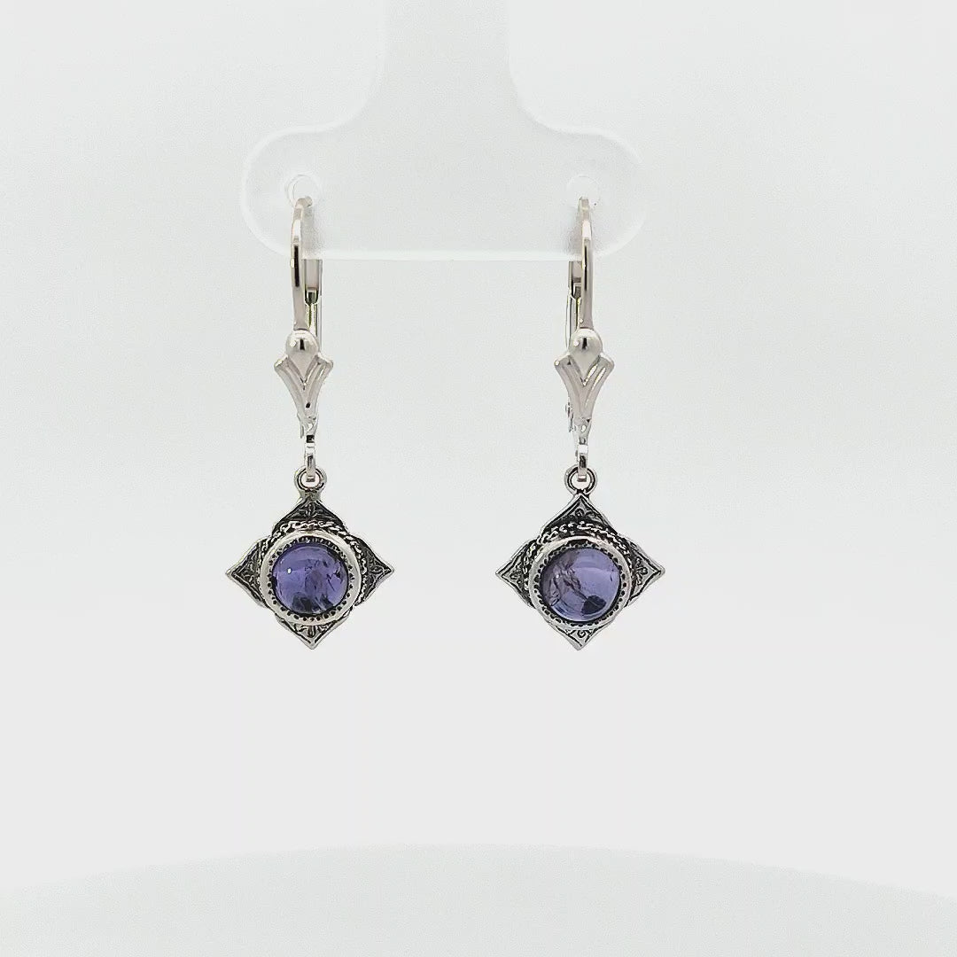 Aretuza Drop Earrings with Iolite