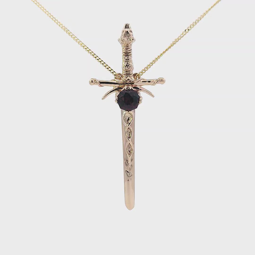 Order of the Flaming Rose Golden Necklace