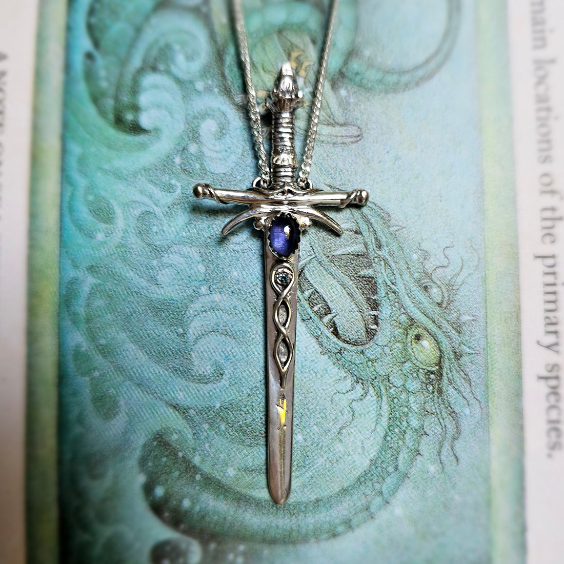 Lady of the Lake Runic Jeweled Necklace