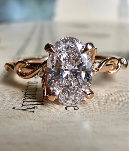 Whimsical Solitaire with Lab Diamond