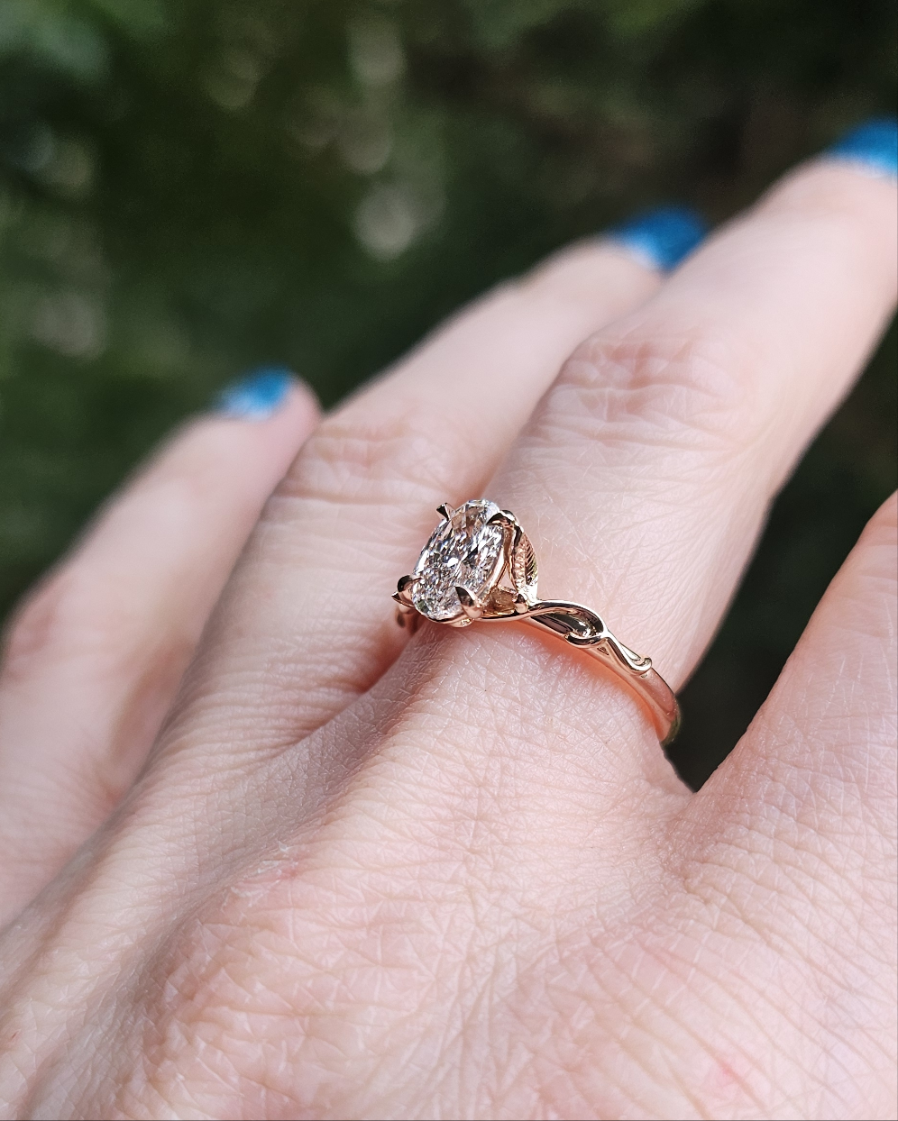 Whimsical Solitaire with Lab Diamond