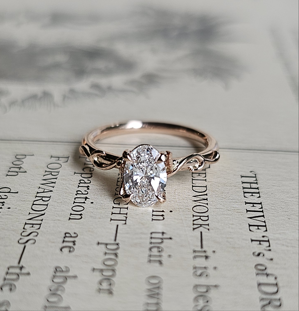 Whimsical Solitaire with Lab Diamond