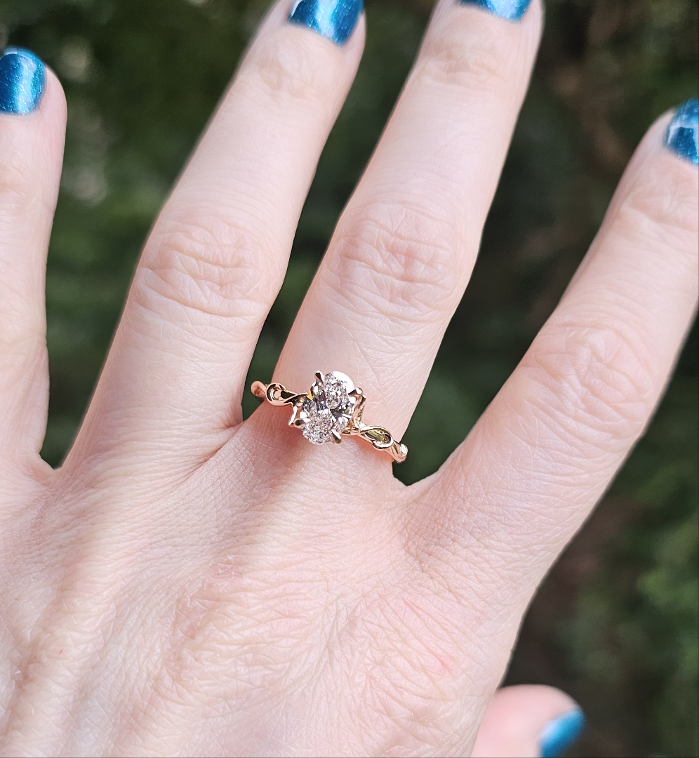 Whimsical Solitaire with Lab Diamond