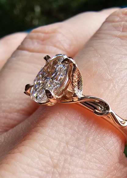 Whimsical Solitaire with Lab Diamond