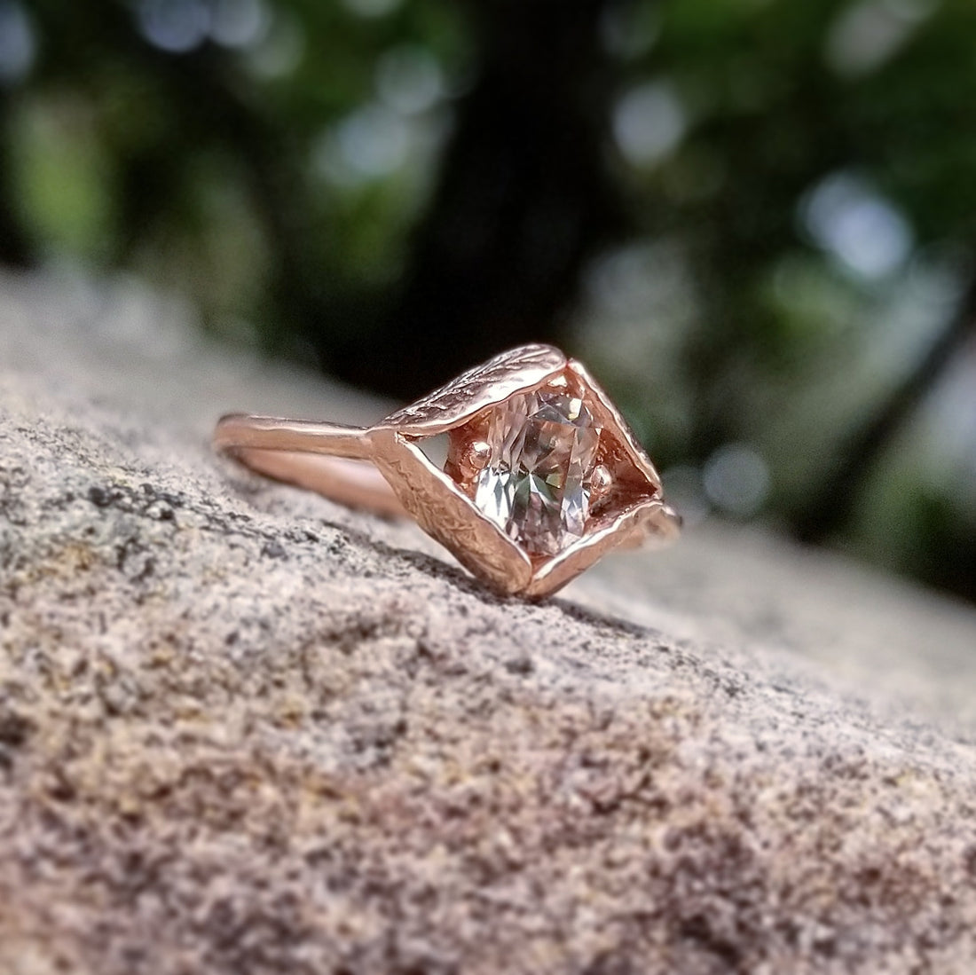 Dryad Ring with Zircon