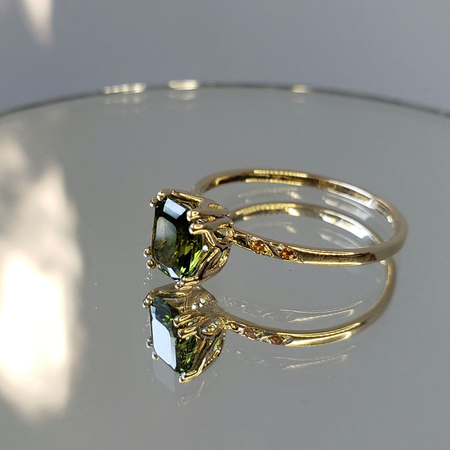 Anna Ring with Green Tourmaline