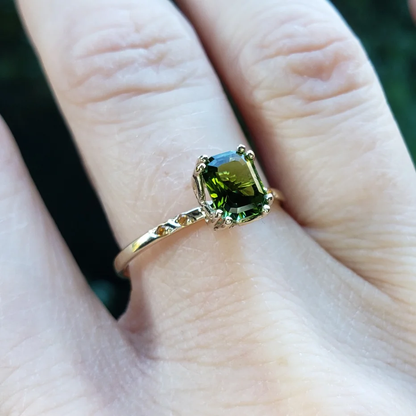 Anna Ring with Green Tourmaline