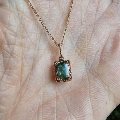 Kynareth pendant with mint tourmaline