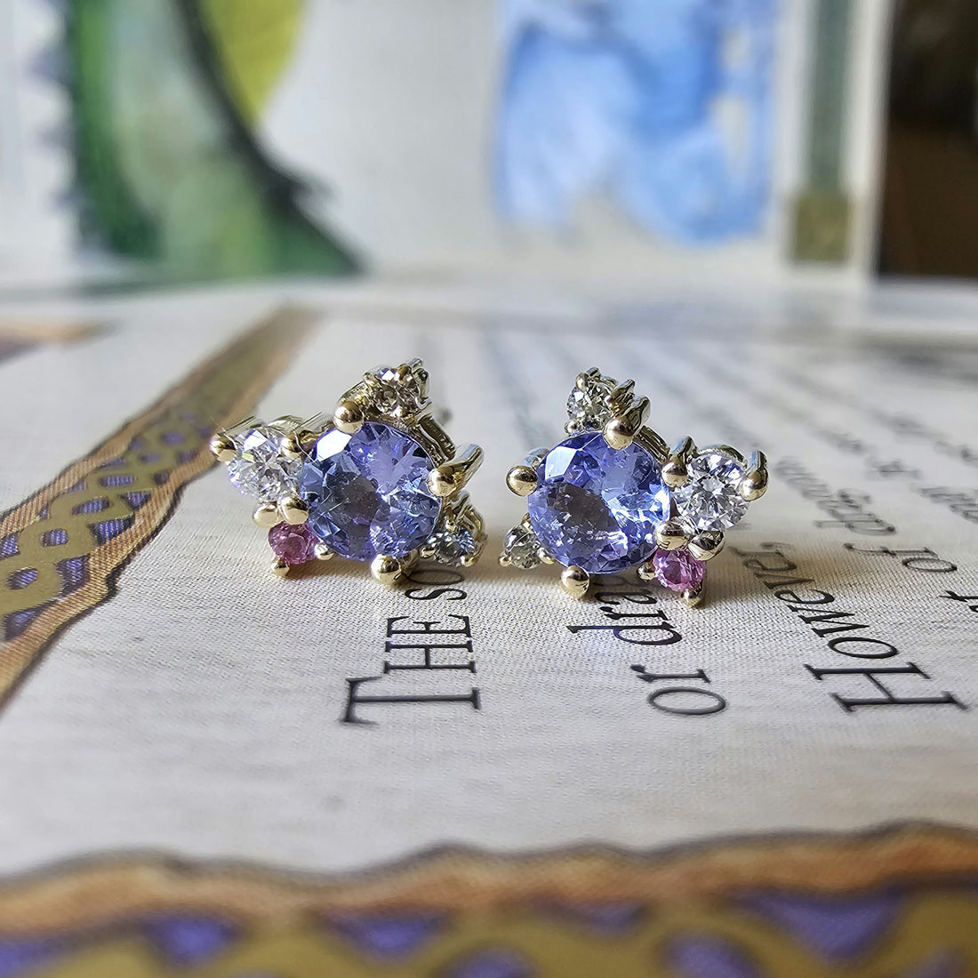 Nirea Studs with Tanzanite