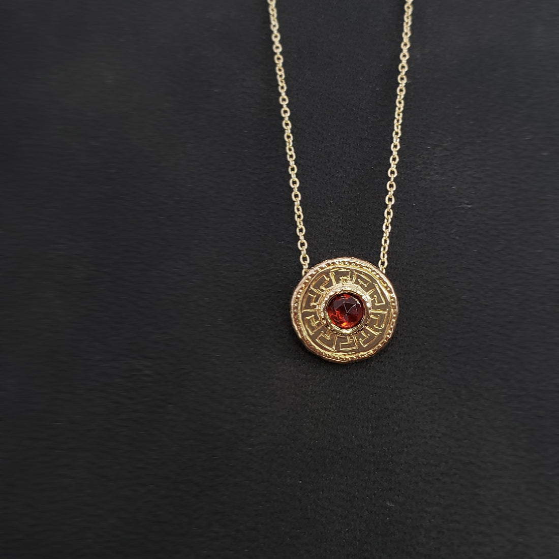 Meander Coin  Pendant