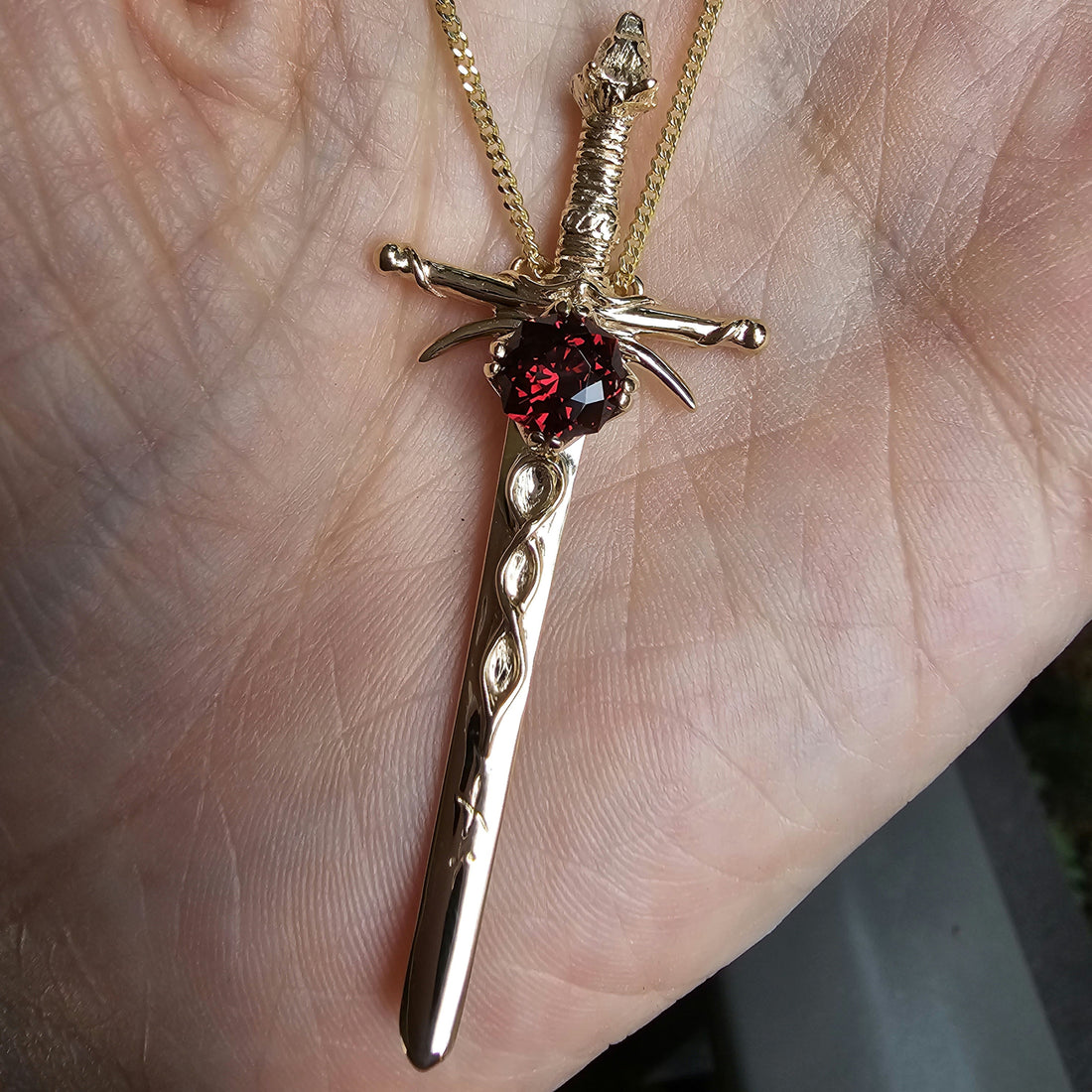 Order of the Flaming Rose Golden Necklace