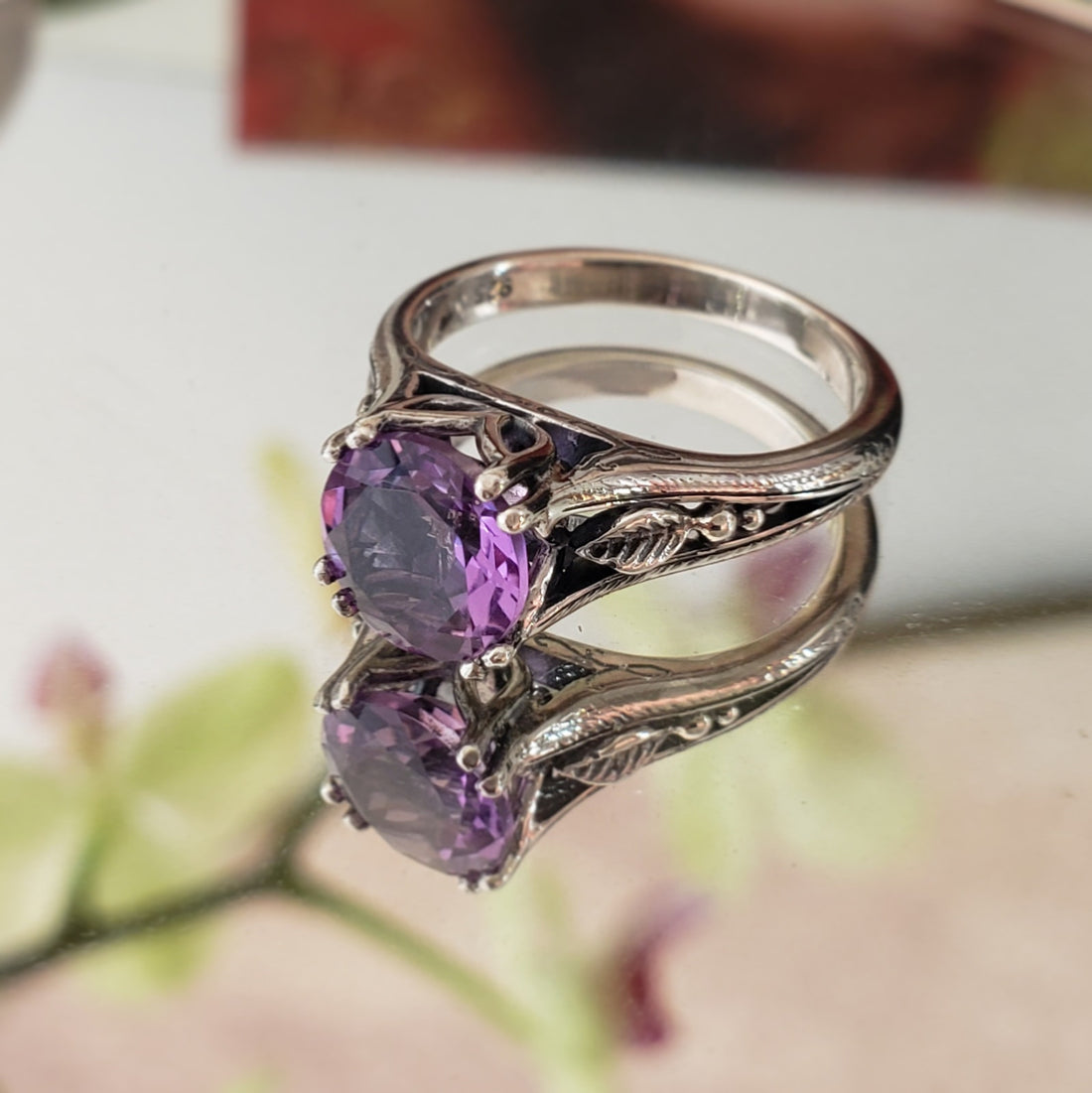 Nightshade Ring with Amethyst