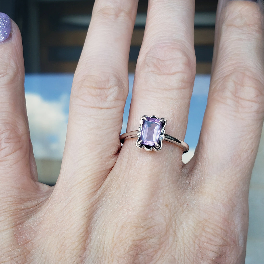 Kynareth Ring with Amethyst