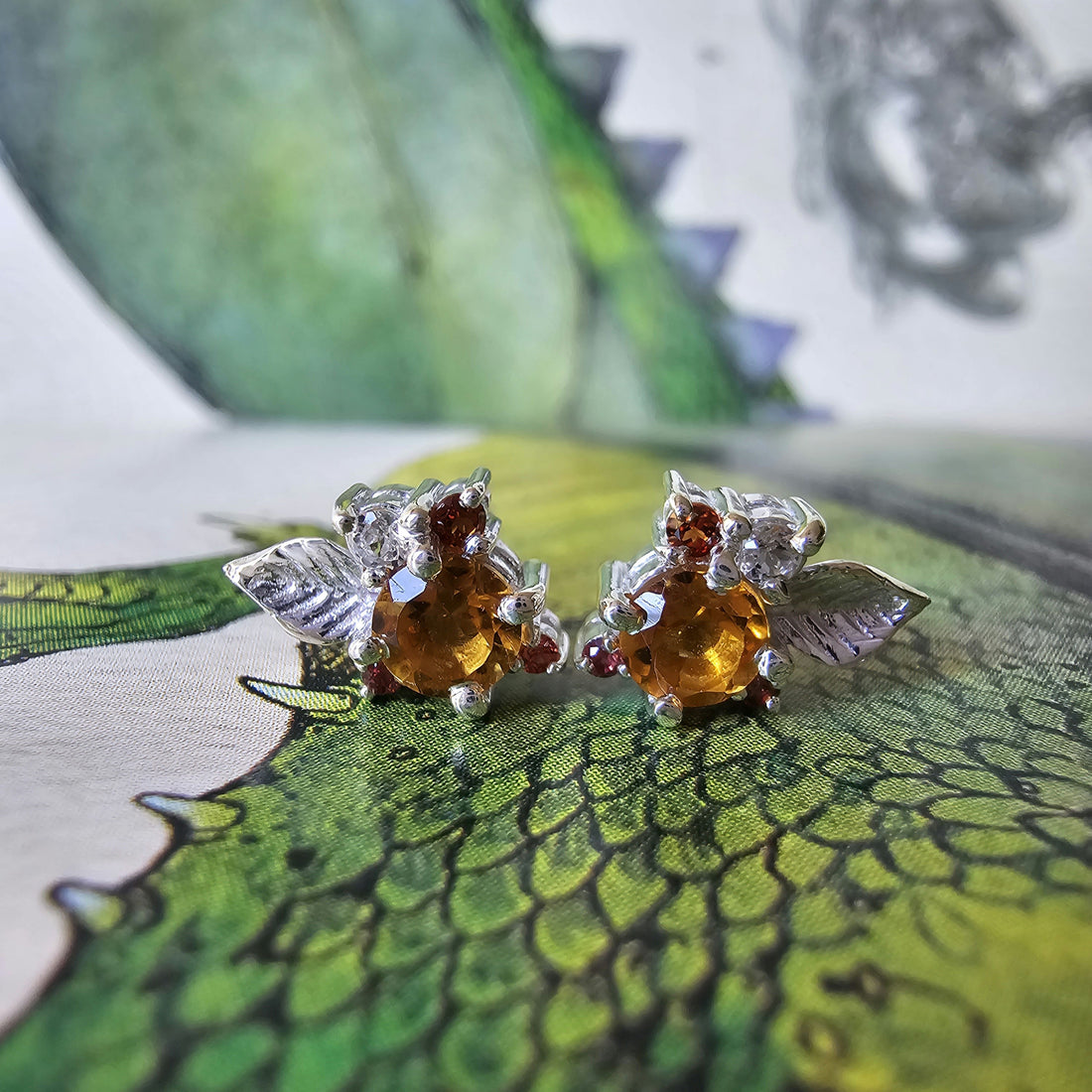Nirea Earrings - Citrine